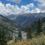 Guests arriving at Hayden Backcountry Lodge after hiking the final approach through the San Juan Mountains.